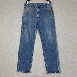 Rustler Jeans Regular Fit Straight Leg Mens 36 X 32 100% Cotton Blue Jeans